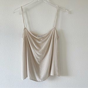 Reformation Ross cream velvet tank top